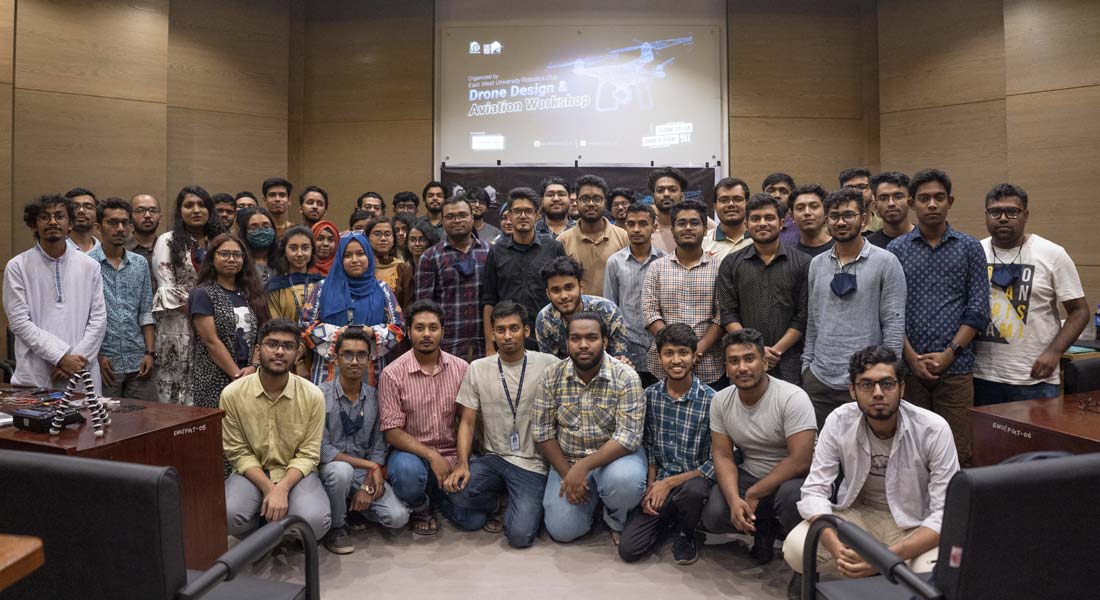 DRONE DESIGN AND AVIATION WORKSHOP ORGANIZED BY EAST WEST UNIVERSITY ROBOTICS CLUB