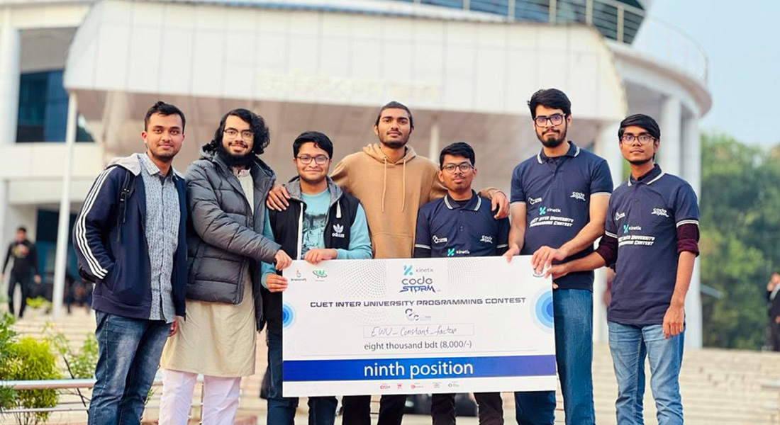 EWU Computer Programing Club earned the honor at CUET Inter University Programming Contest “Code Sto...